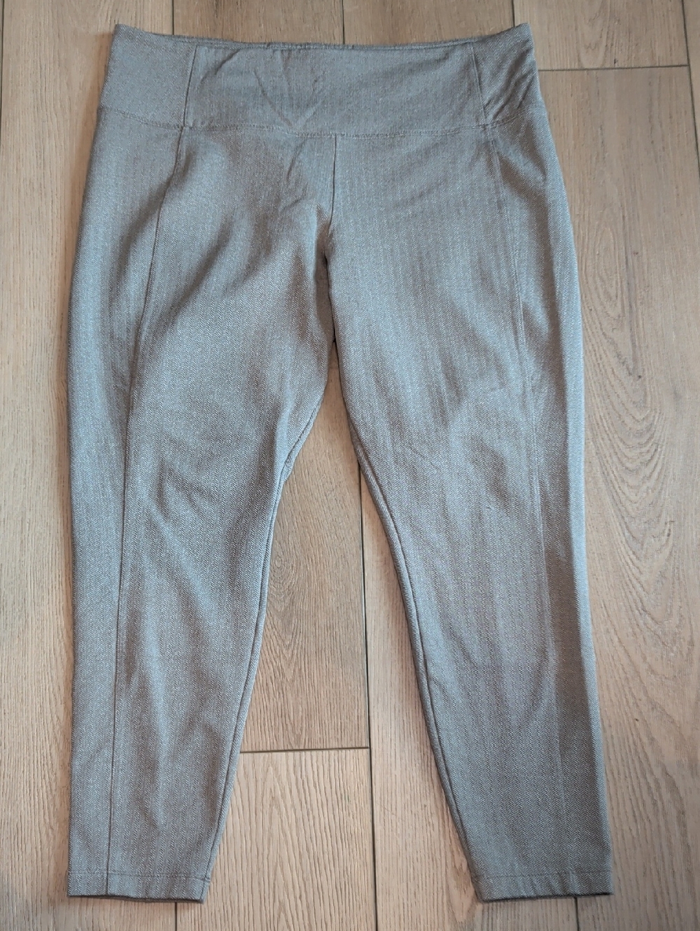 Athleta Delancey Herringbone Knit Jogger Pants - Light Brown